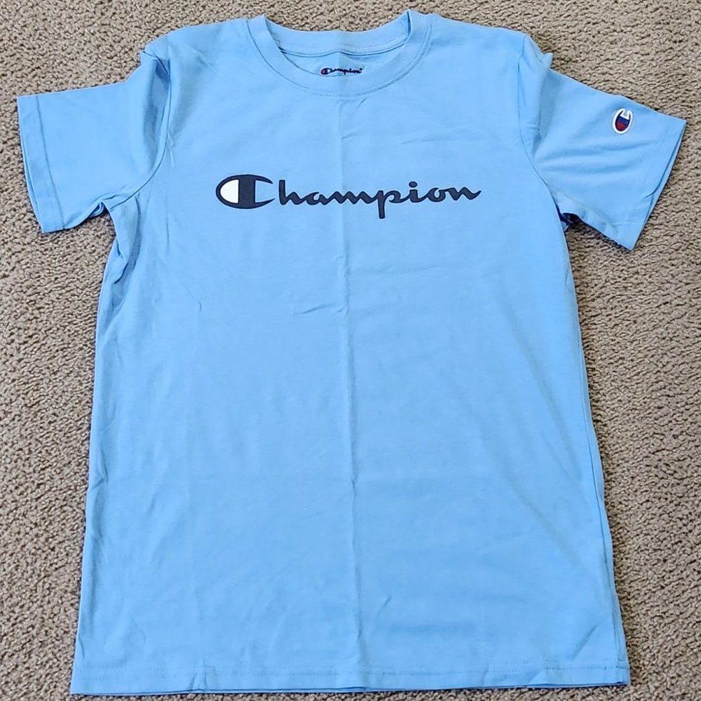 Boys Light Blue Champion T Shirt